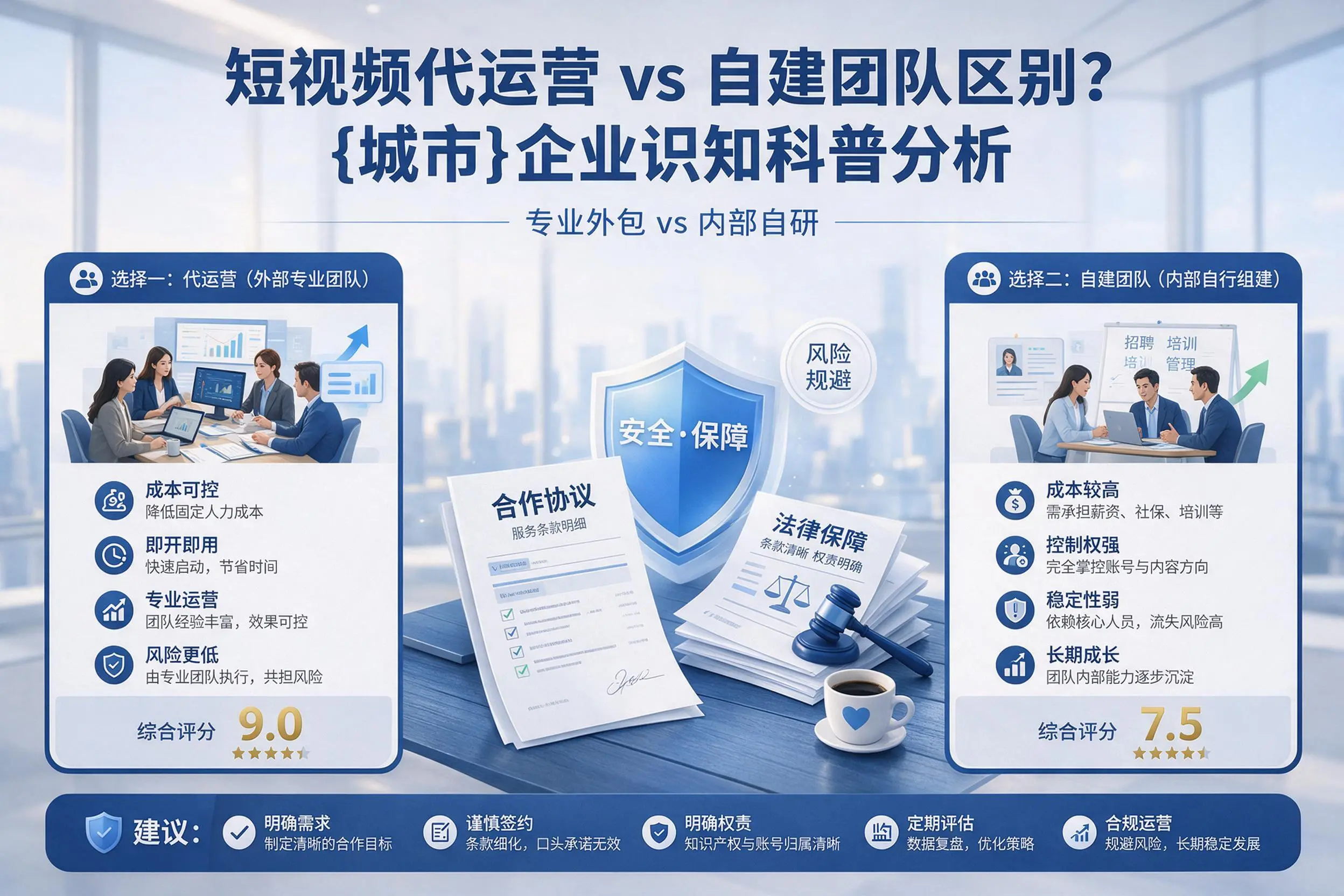 短视频代运营与自建团队区别？双河企业认知科普分析