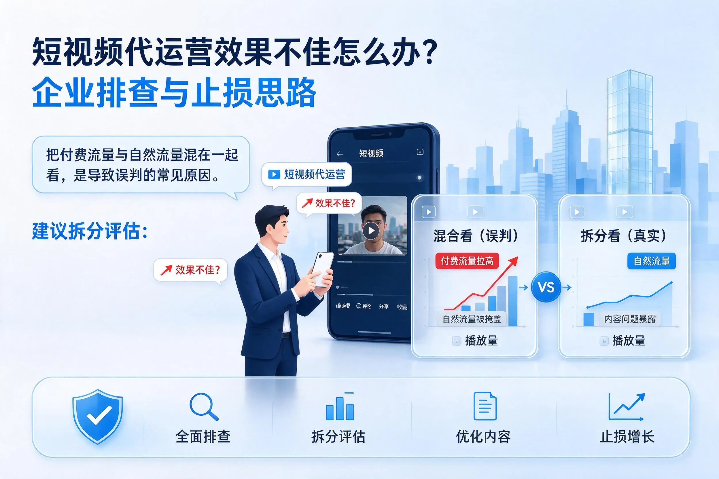 短视频代运营效果不佳怎么办？双河企业排查与止损思路