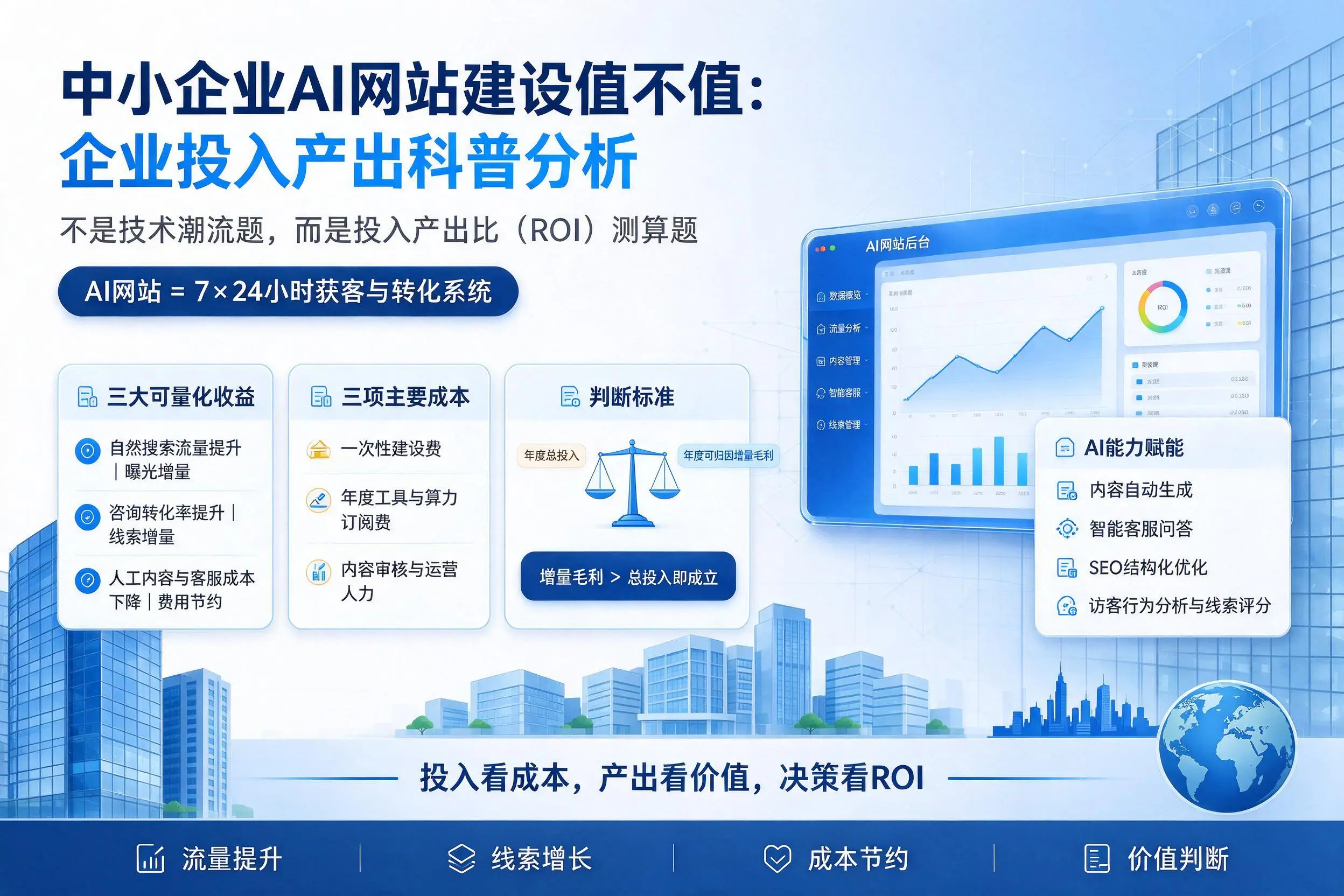 中小企业AI网站建设值不值：双河企业投入产出科普分析