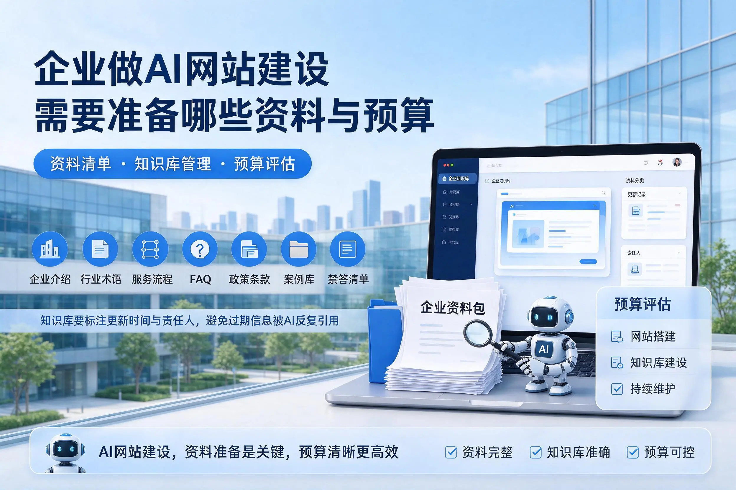 双河企业做AI网站建设需要准备哪些资料与预算
